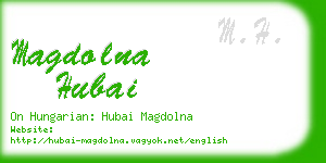 magdolna hubai business card